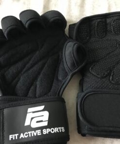 Fit Active Sports New Ventilated Weight Lifting Workout Gloves with Built-in Wrist Wraps for Men and Women - Great for Gym Fitness, Cross Training, Hand Support & Weightlifting. Large 47 71IFEv0LL