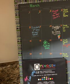 Homarden Liquid Chalk Markers - 12 Washable Colors, Fine Tip Chalk Pens (3mm), Wet Erase Markers for Blackboard, Glass, Window, Chalkboard Signs, Car - Reversible Tip & Chalkboard Stickers Vibrant 43 71IG5yoIrNL