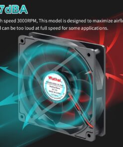 Wathai 120x120x25mm 120mm 12V 0.45A 2Pin DC Brushless Cooling Fan 12V 2Pin 3000RPM 14 71IGZ84sKSL