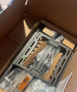 Perlegear Tilting TV Wall Mount for Most 37-75 inch TVs, Large Low Profile TV Mount Wall Bracket for Flat Curved LED LCD OLED TVs, Fits 16, 18, 24 Inch Studs Max VESA 600x400mm Support Up to 132lbs 20 71IGrLgIewL