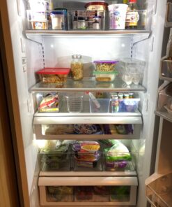 iDesign Plastic Portable Deep Storage Bin with Handles for Organizing Refrigerator, Freezer, Pantry, BPA-Free,8" x 4" x 14.5", Clear 1 Pack 32 71IIGZDi71L