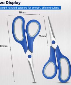 Alternative view of Scissors, VERONES 8 Inch Soft Comfort-Grip Handles & Stainless Steel Sharp Blades Perfect for Cutting Paper, Fabric Photos, & More, 15-Pack 15 PACK