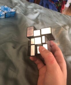 D-FantiX Shengshou Mirror Cube 3x3x3 Speed Cube 3x3 Mirror Blocks Cube Different Shapes Silver Cube 57mm 32 71IIn xwuPL