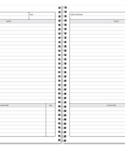 BookFactory Meeting Notebook/Meeting Book for Work- Black 120 Pages (Ruled Format), 8.5in x 11in, Wire-O Bound (MTG-120-7CW-A-(Meetings-K)-MX) 8.5" x 11" 15 71IJNOrrqoL