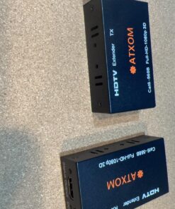 ATXOM HDMI Over Ethernet Extender, Over Cat 5e/6/7 LAN Cable, Up to 200Ft, Full HD 1080P @ 60HZ, EDID Copy, Dolby Digital/DTS Compatible, High Resolution Signal, Balun Transmitter and Receiver 65 71IJegEgfL