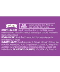 Alternative view of Instinct Limited Ingredient Diet Grain Free Real Rabbit Recipe Natural Wet Canned Cat Food, 3 oz. Cans (Case of 24) 3 Ounce (Pack of 24)