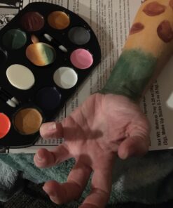 Kangaroo Halloween Super Family Makeup Kit: Professional SFX Face & Body Paint for Zombie Cosplay, Injuries, & Blood Effects 64 71ILATf79gL