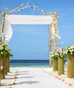 Party Essentials Plastic Disposable Aisle Runner for Wedding Ceremony Events Indoor and Outdoor on Floor Tile Grass Carpet, 150 ft x 3 ft, White 9 71IMhbZ8heL