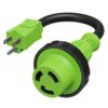 LeisureCords Trailer dogbone Adapter 15 amp Male to 30 amp Female Locking Connector with LED Power Indicator 33 71IMiYPITBL