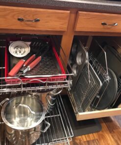 Rev-A-Shelf 5WB2-1822-CR 18 x 22 Inch Two-Tier Kitchen Organization Cabinet Pull Out Storage Wire Basket, Chrome 18 in 39 71INpPjwrcL