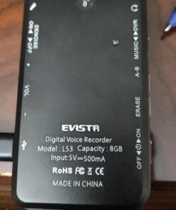 EVISTR Digital Voice Recorder 8GB L53 - 1536KPBS PCM Stereo Audio Recording Device Portable Dictaphone Microphone Gain Controllable Noise Reduction 47 71IOAamI84L