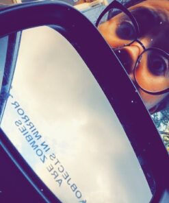 BERRYZILLA Objects in Mirror are Zombies Decal - Walking Zombie Bio Hazard Scary Dead Outbreak Response Black Etched Glass Vinyl Funny Sticker 22 71IP1ihtJuL