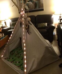 6' Giant Teepee Play House of Pine Wood with Carry Case by Trademark Innovations (White) 59 71IPJ2xWhLL