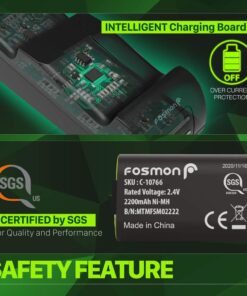 Fosmon Dual 2 MAX Charger with 2x 2200mAh Rechargeable Battery Pack Compatible with Xbox Series X/S(2020), Xbox One/One X/One S Elite Controllers, High Speed Charging Docking Station Kit - Black 30 71IPlfiKtsL