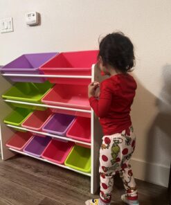 HoneyCanDo Kids Toy Storage Organizer With Bins, Pastel 30 71IPuZx6hJL