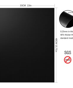 Alternative view of AOOCAN Grill Mat - Set of 5 Heavy Duty Grill Mats Non Stick, BBQ Outdoor Grill & Baking Mats - Reusable, Easy to Clean Barbecue Grilling Accessories - Work on Gas Charcoal Electric - Extended Warranty 5pcs black grill mats