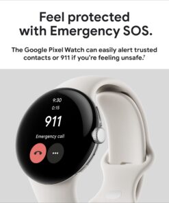 Google Pixel Watch - Android Smartwatch with Fitbit Activity Tracking - Heart Rate Tracking Watch - Matte Black Stainless Steel case with Obsidian Active band - WiFi Matte Black case w/ Obsidian Active band - WiFi 33 71IRG0qeSaL