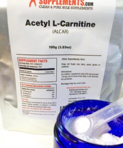 BulkSupplements.com Acetyl L-Carnitine Powder - ALCAR HCl, Carnitine Supplement, Acetyl L-Carnitine 1000mg - ALCAR Powder, Unflavored & Gluten Free, 1000mg per Serving, 100g (3.5 oz) 167 Servings (Pack of 1) 26 71IRM6rB8L