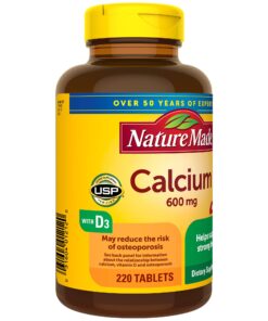 Nature Made Calcium 600 mg with Vitamin D3, Dietary Supplement for Bone Support, 220 Tablets Unflavored 220 Count (Pack of 1) 28 71ISK2oV73L