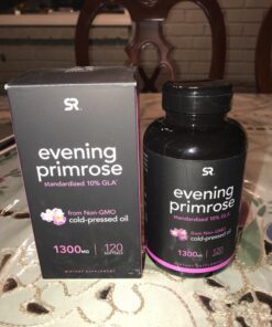 Sports Research Evening Primrose Supplement from Cold Pressed Oil - Softgels for Women’s Health & Skin Health - Gluten Free & Non-GMO GLA - High Potency 1300mg, 120 Count 120 Count (Pack of 1) 43 71ISQzSJEdL 2