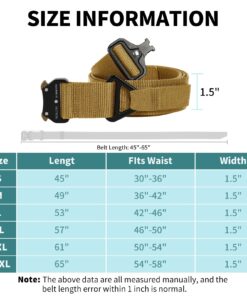 FAIRWIN Men's Tactical Belt, Rigger Belt, Utility Web Nylon Novelty Work Belt for Men Brown S(Waist 30''-36''Width 1.5'') 11 71IScduYB6L