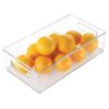 iDesign Plastic Portable Deep Storage Bin with Handles for Organizing Refrigerator, Freezer, Pantry, BPA-Free,8" x 4" x 14.5", Clear 1 Pack 58 71IUYgZjWZL