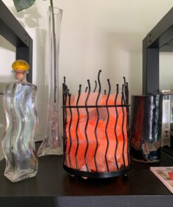 Himalayan Glow 1332 Piller Salt Basket Lamp, Single Pack, Amber Glow Pillar Design Basket Lamp - single pack 40 71IUn ASq7L