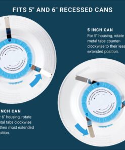 PARMIDA (6 Pack) 5/6 Inch 5CCT LED Recessed Lighting, Dimmable, 12W, 1000LM, 2700K/3000K/4000K/5000K/6000K 5 Color Selectable, Baffle Trim Retrofit Can Light, Wet Rated, ETL & Energy Star Certified 6000K/5000K/4000K/3000K/2700K - 5CCT 11 71IVBfrMpOL