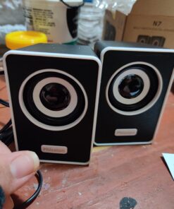 Computer Speakers, Phission Mini Speaker with Stereo Sound 6W USB Powered 3.5 mm AUX-in Portable Speaker for Computer, Laptop, Notebook, Desktop (Black) 26 71IVjRyeo L