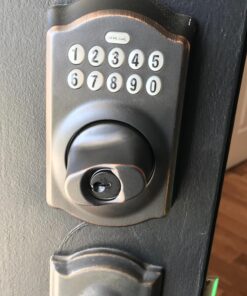 Schlage BE365 V CAM 716 Camelot Keypad Deadbolt, Electronic Keyless Entry Lock, Aged Bronze 42 71IWbvkQPoL