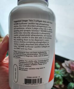 Sunflower Lecithin 1200 mg Soy-Free, Non-GMO - 200 Softgels 200 Count (Pack of 1) 35 71IX7PgqXFL