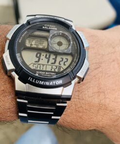 Casio Men's AE1000WD-1AVCF Silver-Tone Digital Watch 46 71IXOFAnPuL