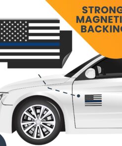 Magnet Me Up Thin Blue Line American Flag Magnet Decal, 4x6 Inch, Heavy-Duty Automotive Magnet for Car, Truck, SUV, Show Your Support for Police and Law Enforcement Officers, Made in The USA 24 71IZC0GsqsL