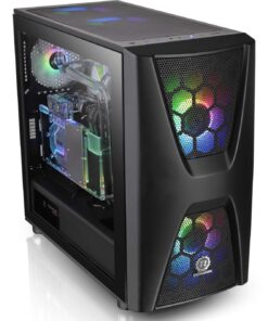 Thermaltake Commander C34 Motherboard Sync ARGB ATX Mid Tower Computer Chassis with 2 200mm ARGB 5V Motherboard Sync RGB Front Fans + 1 120mm Rear Black Fan Pre-Installed CA-1N5-00M1WN-00 27 71IZSbOCyzL