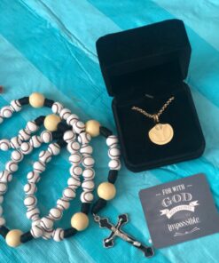 CB Athlete Protection Baseball (Softball) Shape Bead 20 Inch Corded Athletic Wear Sports Rosary 7 71IaYKYMWlL