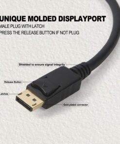 CableCreation 4K Active DisplayPort to HDMI Cable 6FT, DP to HDMI Cable DP 1.2 4K x 2K & 3D Audio/Video Monitor Cable,Support Eyefinity Multi-Screen,1.8M / Black 4K@30Hz-Black 10 71IavFEWRL