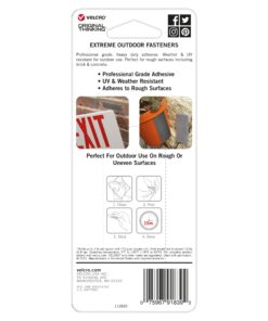 VELCRO Brand Extreme Tape Strips | 4 x 2 Inch 2 Sets | Holds 15 lbs |Heavy Duty Black with Stick on Adhesive | Strong Holding Power for Outdoor Use Fasteners 4in x 2in (2Pk) 21 71IbSWCSMJL