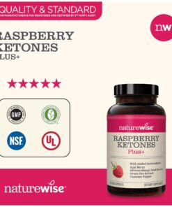 NatureWise Raspberry Ketones Plus - Advanced Ketones in Raspberry Blend Supports Antioxidant Health, Boosts Energy, Supports Weight Targets Vegan & Gluten-Free (120 Veggie Capsules) 26 71Ic7FS0vL