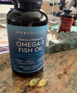 Triple Strength Omega 3 Fish Oil Supplement - 2200mg per Serving, Fatty Acid Supplements with EPA DHA & Omega3 - Re-Esterified Triglyceride for Increased Absorption - 180 Count 180 Count (Pack of 1) 80 71Id6v1JsHL 1