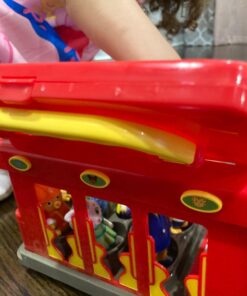 Daniel Tiger's Neighborhood Deluxe Electronic Trolley Vehicle with 2 Songs, 12 Phrases, Sounds & Light! Daniel & Mom Tiger Figures Included, For Ages 3+ 42 71IeOaJYpCL 2