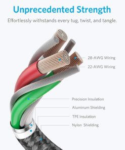 Anker 3.3ft Premium Double-Braided Nylon Lightning Cable, Apple MFi Certified for iPhone Chargers, iPhone X/8/8 Plus/7/7 Plus/6/6 Plus/5s, iPad Pro Air 2, and More(Black) 3.3 ft Black 1 10 71IeVGe3KzL