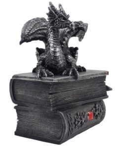 Mythical Guardian Dragon Trinket Box Statue with Hidden Book Storage Compartment for Decorative Gothic & Medieval Décor and Figurines As Jewelry Boxes or Fantasy Gifts for Office Study-Library 30 71IeupKcCL