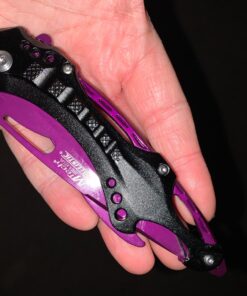 MTECH USA MT-A705 Series – Spring Assisted Folding Knife, Pocket Clip, Tactical, EDC, Self Defense Purple 4.5-inch closed 44 71IfI06rIZL