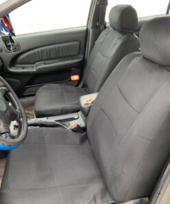 FH Group Car Seat Covers Full Set Cloth - Universal Fit Automotive Seat Covers, Low Back Front Seat Covers, Solid Back Seat Cover, Washable Car Seat Cover For SUV, Sedan And Van Black BLACK Seat Covers 70 71Ifk99TnKL