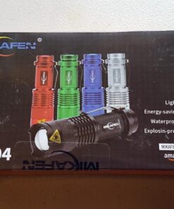 MIKAFEN 5Pack Flashlights Mini Led Flashlight 300lm 3 Modes (Light - Low Light - Strobe) Adjustable Focus Zoomable Flashlight 5 Colors 25 71IhFiCjL L