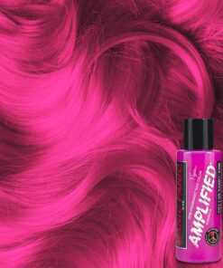 MANIC PANIC Cotton Candy Pink Hair Color - Amplified - Semi Permanent Hair Dye - Bright Pink Cool Toned Color - Glows in Blacklight - Vegan, PPD & Ammonia-Free - For Coloring Hair on Women & Men 4 Fl Oz (Pack of 1) 16 71Ihw abfmL