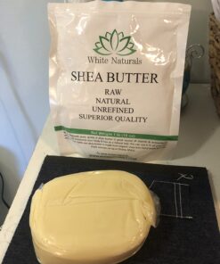 White Naturals Shea Butter 1 lb, Unrefined, African Grade A, Moisturizing Skin, Hair, Face, Lotion, Cream, 16oz Block 1 Pound (Pack of 1) 34 71IjmEU5eTL