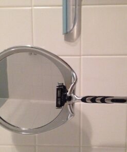 JiBen Fogless Shower Mirror with Power Locking Suction Cup, Built-in Razor Hook and 360 Degree Rotating Adjustable Arm, Personal Fog Free Bathroom Shaving Mirror (Chrome) Chrome 33 71IkY2FF nL