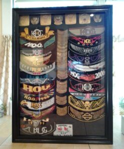 Large 19"X 14" Pin Display Case Medal Shadow Box with 98% UV Protection for Military Medals, Beach Tags, Jewelry Pins, Pin Gift, Insignia Ribbons, Pin Collectibles Black Finish 32 71IkhHz9YpL