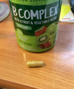 NATURELO Vitamin B Complex with Methyl B12, Methyl Folate, Vitamin B6, Biotin Plus Choline, CoQ10, and Fruit & Vegetable Blend - Supports Energy & Healthy Stress Response - Vegan - 120 Capsules 120 Count (Pack of 1) 31 71Im5V8gA2L